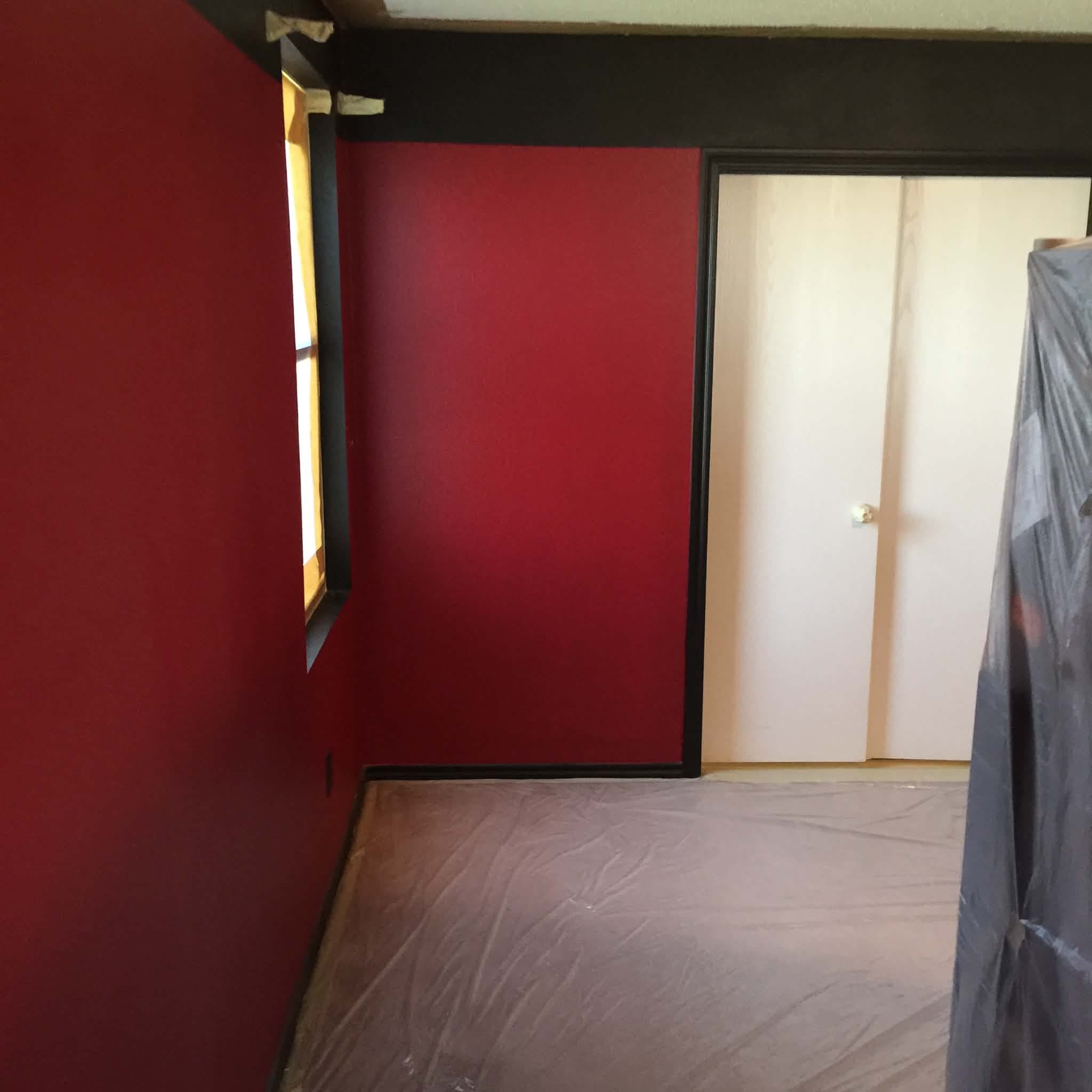 Interior painting — accent wall